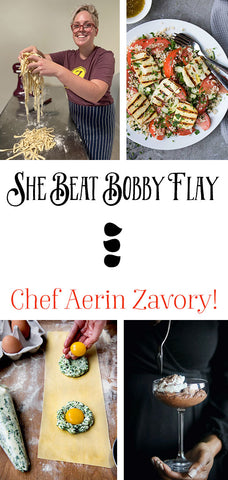 8/16 She Beat Bobby Flay- Chef Aerin Zavory
