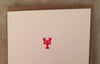 Green Grape Press Tiny  Lobster Letterpress Cards- Set  of 6