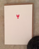 Green Grape Press Tiny  Lobster Letterpress Cards- Set  of 6